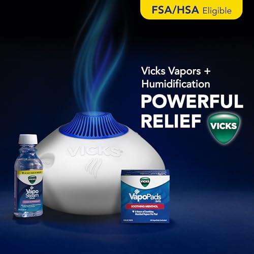 Image of Vicks VapoPads with Original Menthol Formula - Vapor Pads Refill for Vicks Humidifiers and Steam Inhalers, Scent Pads for Congestion Relief, 20-Pack, Box Color May Vary