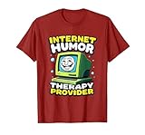 Internet Humor Therapy Provider Design T-Shirt, Men, Cranberry Red, X-Large