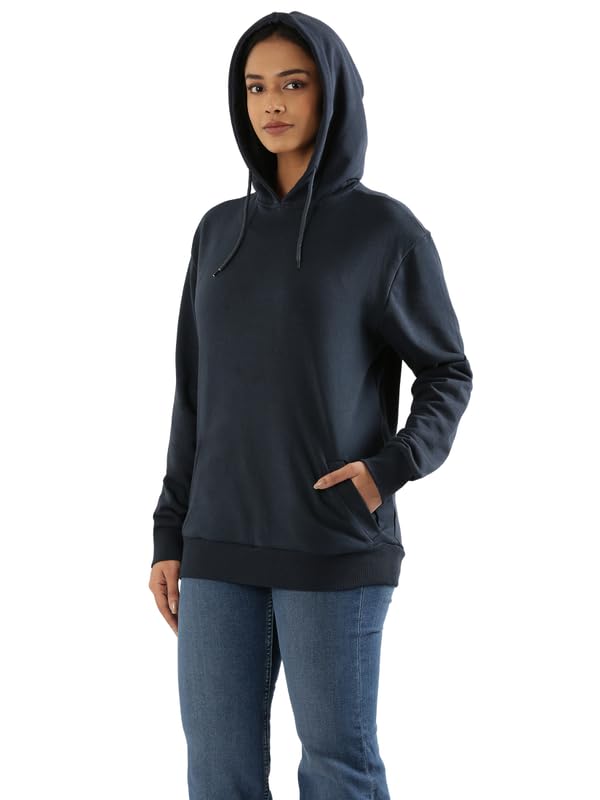Image of SAADAA Unisex Pullover Fleece Hoodie for Men & Women | 100% Cotton Top Surface | Fleece Inner | Casual Fit | 2 Pockets | Winter Wear