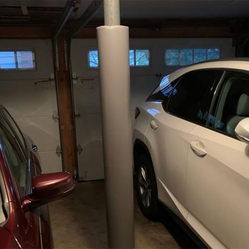 Protection ronde pour poteau de terrain de sport et garage noir 180cm