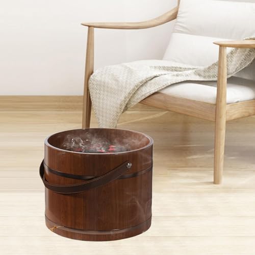 Lavabo de madera para pie con asa para spa y uso exterior miniatura 5