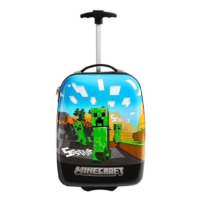Bioworld Minecraft Cliffside Creepers Youth 18 2-Wheeled Hardside Luggage