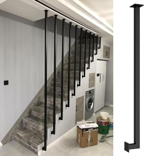 Sécuriser un escalier glissant avec la rampe en fer de 1,5 m en forme de L