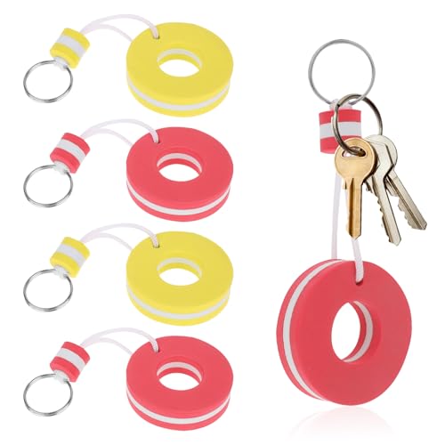 Image of 4PCS Floating Keychain water Boat Key Floating Keychain for Swimming Pool, Gym, Mall, Sauna, Boat Keys High Visibility Waterproof