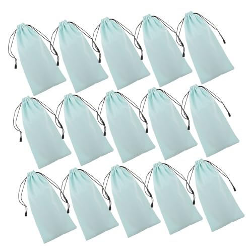 ROMISBABA 16 Pezzi Borsa Portatile per Occhiali da Neve in Tessuto con Coulisse Custodia Protettiva Anti-Polvere per Occhiali da Neve Dimensioni Sacchetti Salva Lenti per Viaggi e Outdoor