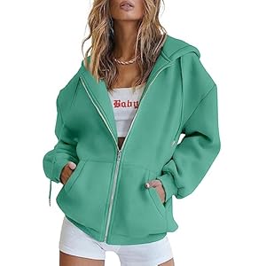 PRETTYGARDEN Women’s Zip Up Y2K Hoodies Casual Long Sleeve Track Jackets With Pockets