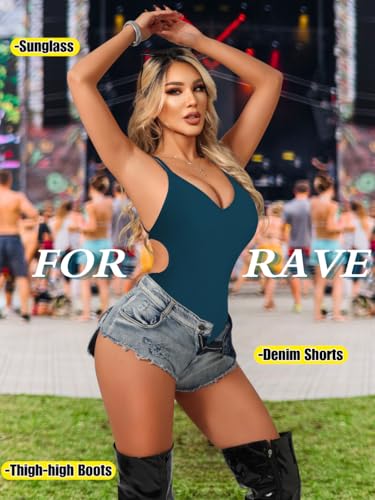 Image of ShawGobow Sexy Swimsuit for Women,Backless Scrunch Butt High Cut Monokini,One Piece Cheeky Bathing Suit Beach Pool Party