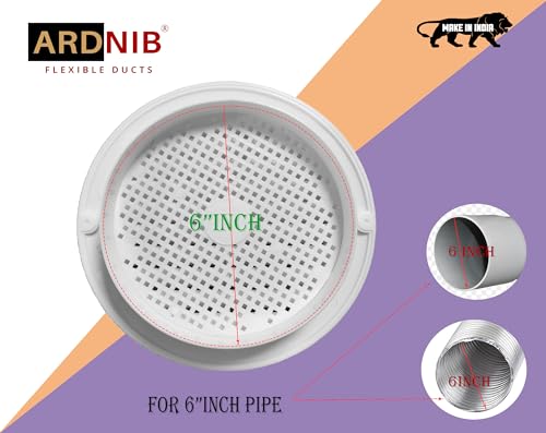 Image of Chimney Pipe Vent Cover 6 Inch /150mm for Kitchen Chimney Pipe Outer Vent Cover Cover /Ventilation Cap /Chimney Exhaust Pipe Cowl Cover White