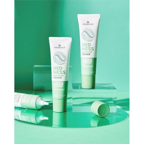 Primer antivermelhidão REDNESS REDUCER PRIME essence com extrato de chá verde, suaviza a vermelhidão