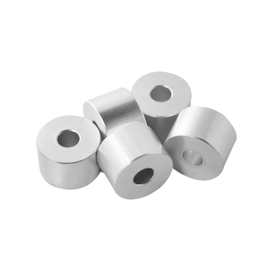 Aluminum Spacer 3/4" OD x 1/4" ID x Choose Your Length, Round Spacer Unthreaded Standoff Bushing Plain Finish, Fits Screws Bolts 1/4" or M6 by Metal Spacers Online (1/2" Length, 250 Pack)