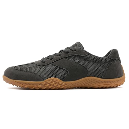 Image of Men's Barefoot Shoes Slip On Walking Tennis Sneakers for Men Zero Drop Sole Minimalist Running Shoe Darkweight Gym Workout Casual Fitness Dark Gray C US 6.5