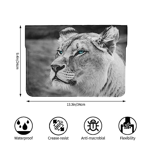 Funda para portátil con diseño de leona ojos azul verdoso miniatura 3