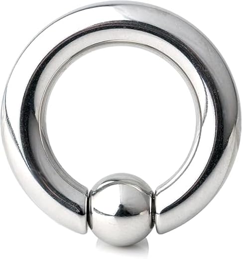 SHIELD PLUS 316L Surgical Steel Captive Bead Ring Circular Barbell Hoop with Ball Closure – Body Piercing Jewelry (1 Pcs)