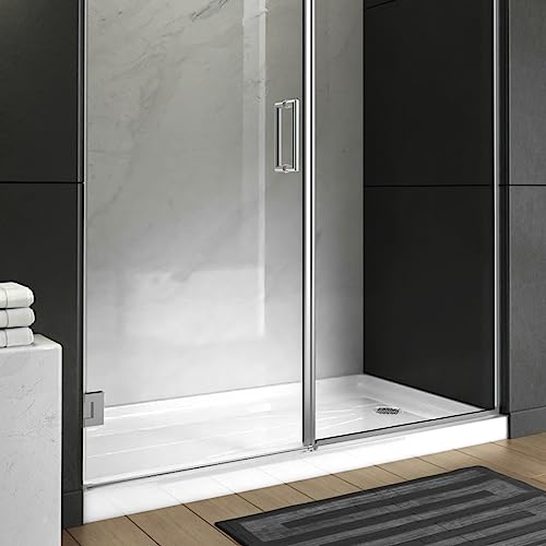 CKB 60 in. L x 36 in. W Single Threshold Shower Base, Right Drain Shower pan with Slip Resistant Textured Surface, White Acrylic Shower Base