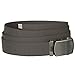Flint Gray One Size Canvas Military Web Belt With Silver Slider Buckle