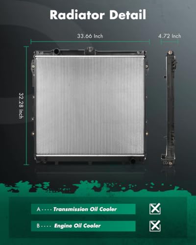 Image of SCITOO 2992 Engine Coolant Radiator for Toyota for Sequoia & for Tundra