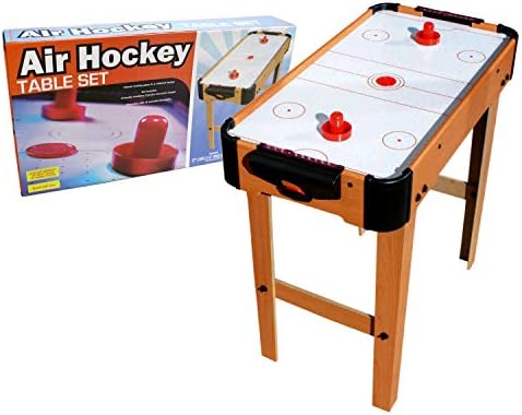 Air Hockey Table Set | Battery Operated Air Hockey Game Set | Medium Size 27” x 14” x 26”