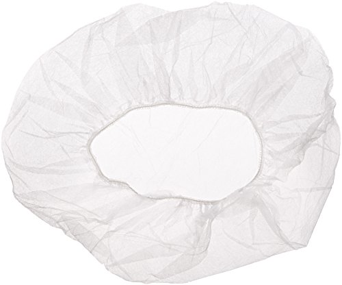Keystone 110NWI-10-24-WBG White Lightweight Polypropylene Bouffant Cap, 24