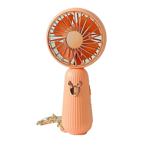 USB Mini Fan, Portable Hand Fan Powerful Small Personal Portable Fan For Home Office (Color : Orange, Size : 13 * 6 * 3CM) Cover