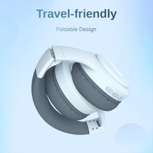 Image of Leaf Bass Pro Bluetooth Wireless Over Ear Headphones with Mic, 50 Hours Battery Life, Dual Paring, Super Soft Cushions and Deep Bass (Carbon Black)