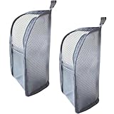 2 Piezas Neceser Transparente Viaje con Cremallera Organizador Cosméticos Impermeable con Malla para Artículos de Aseo Maquillaje Cabina Apto para Hombres y Mujeres,Gris