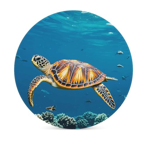 Dessous de verre tortue en céramique pour un apéritif convivial