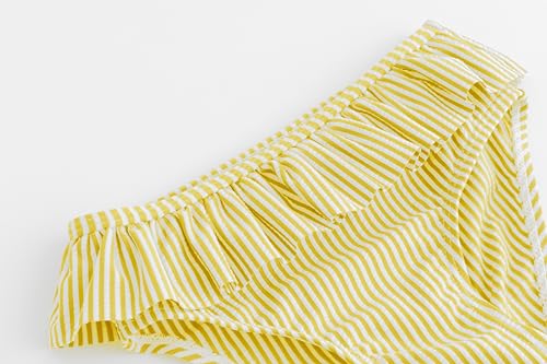 Image of LIZENS Girls Two Piece Swimwear Ruffle Trim 2-12Years Flounce Striped Beach Bathing Suit