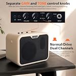 JOYO 10W Mini Bass Amp Bass Guitar Practice Amp Combo Bass Amplifier Portable Small Battery Powered Bass Amp Dual Channel (MA-10B)