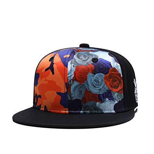 Quanhaigou Adjustable Snapback Hat For Men Women,Unisex Hip Hop Baseball Cap Flat Bill Brim Dad Hats (Floral Camo) #TOP7