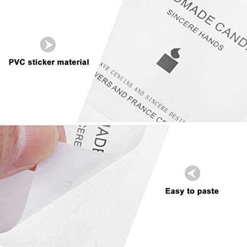 ARTIBETTER 10Pcs Rótulos de Jarros de Velas Adesivos de Advertência de Velas Feitas à Mão Adesivos d