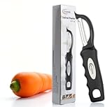 Silverdome Premium Swivel Peeler- Super Sharp Stainless Steel Blades for fast and efficient Kitchen Prep- Ergonomic Handle- Dishwasher Safe- Equipped with sharp tip to remove Blemishes on Vegetables
