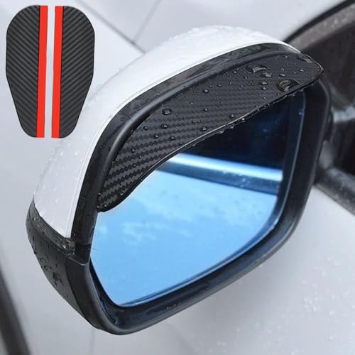 EAGRI 2Pcs Car Side Mirror Rain Guard for VW Polo 6R 6N 6N2 6C 9N 9N3, Auto Rear View Visor Waterproof Snow Eyebrow Cover Shade Shield Protection Soft,A