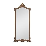 Questo specchio da parete presenta una cornice ornata in stile barocco con forme intagliate tridimensionali per aggiungere un po 'di fascino tradizionale al tuo arredamento.