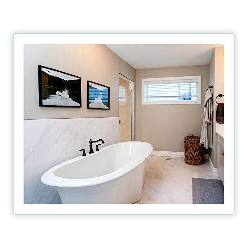 Mirrors & Marble Led Bathroom Mirror With Lights - Side Lit Rectangular Mirror For Vanity, Bedroom Or Shower - Anti Fog & Wall-Mounted - Modern Home Decor (44" Wide X 36" Tall) #TOP8