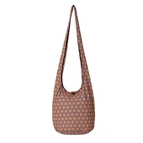 PANASIAM Shoulderbag Asanoha Design in grey, M, Asanoha Grey