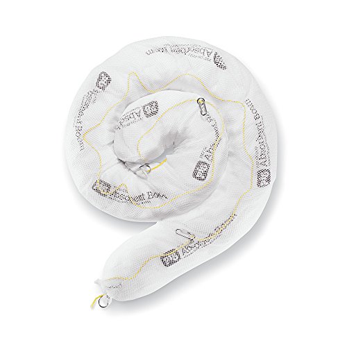 New Pig Oil-Only Absorbent Boom, 12 Gallon Absorbency, Absorbs Oils & Fuels, Repels Water, 8" Dia X 10' L, White (Bag Of 4), Bom304 #TOP24