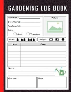 Gardening Log Book: Planting Journal - Organize Your Gardening Life - Gardening Tracker Journal - Gardening Journal Planner and Log Book