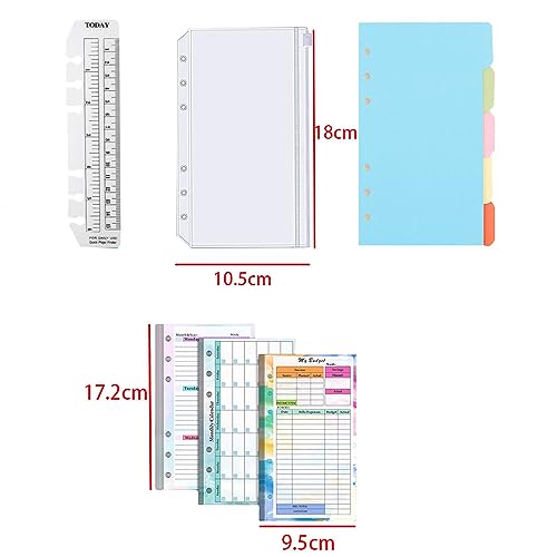 Armastuse Nachfüllset A6-Papier, 82 Blatt Nachfüllpapier mit 6 Löchern, Planer, Tagebücher, DIY-Projekte, Skizzen, Malerei
