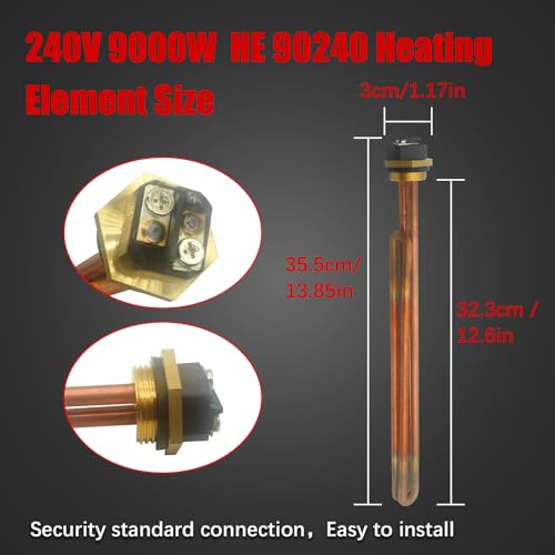 HE 90240 Heating Element 9000W 240V for EcoSmart ECO 27 18 36, for Rheem Rtex Retex 27KW 18KW 36KW, for Eemax for Richmond RMTEX, HE90240 Tankless Water Heater Elements RTEX-27 RETEX-27 - Thumbnail 4