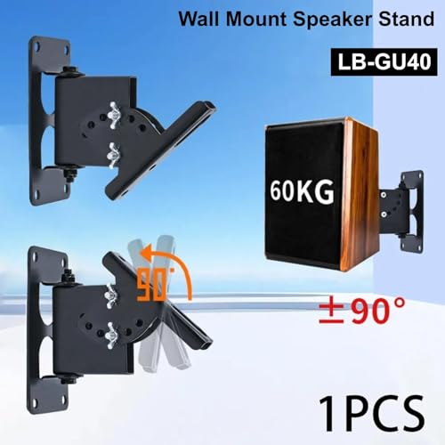 Image of Audiovan Heavy Duty GU40 Universal Surround Speaker Wall Mount Bracket Rotating Speaker Hanger Loading 40kgs