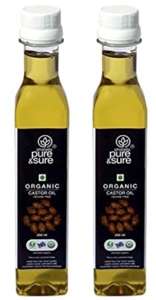 Phalada Pure & Sure Organic Castor Oil 250ml x Pack of 2 | 100% Natural & Cold Pressed | For Hair Growth, Eyelashes, Eyebrows & Skin - Natural Moisturizer & Conditioner - Organic Beauty Essential (B0CJFRKND1) Amazon Price History, Amazon Price Tracker