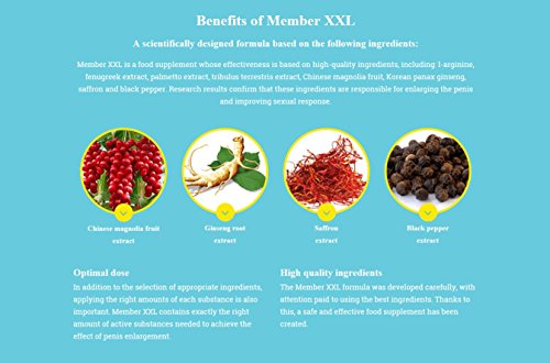 Member XXL (3x) Krachtmedicatie en penisvergroting, krachtige formule voor mannelijke verbetering, voedingssupplement… - Afbeelding 6