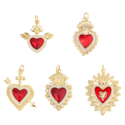 Dijes de corazón CHGCRAFT para diseñar pulseras de moda en tus talleres de joyería
