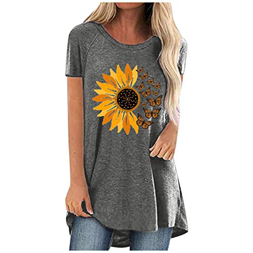 Tops de Talla Grande para Mujer, Camisetas informales con Estampado, túnica, Blusa, Camisetas de Ver