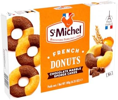 St Michel French Doonuts cocoa Marble Cakes, 180 gm (Pack Of 6)