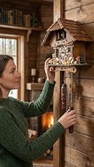 Cuckoo Palace German Cuckoo Clock Blackforest Hillside Chalet with Wonderful Animals with Quartz