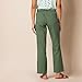 Amazon Essentials Women's Pull On Linen Blend Drawstring Relaxed Fit Wide Leg Pant, Military Green, 1X