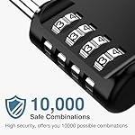 Puroma 2 Pack Combination Lock for Locker 4 Digit Outdoor Waterproof Padlock for School, Gym, Sports, Fence, Toolbox, Gate, Case, Outdoor, Hasp Storage (Black) - Image 3