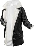 Nur chemische Reinigung JACKETZONE Tom Hardy Coat  Bane Pea Coat Kunstpelz schwarz Trench-Kunstlederjacke Mantel, Schwarz - Kunstleder