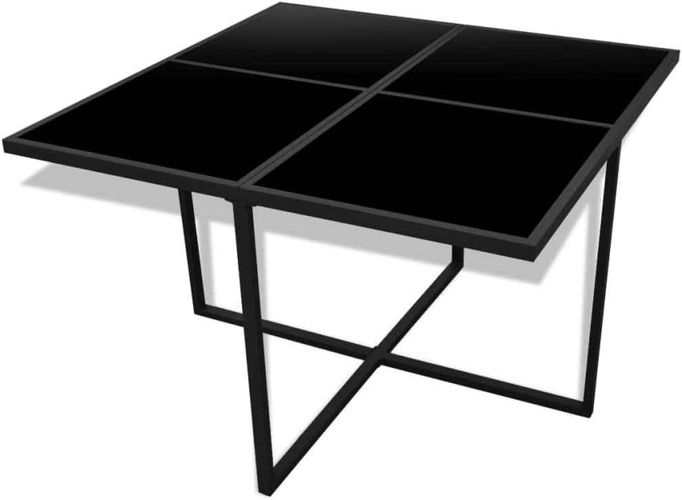 9 Piece Patio Dining Set with Cushions,Balcony Decor,Party Furniture,Patio Decor,Comfortable Casual Furniture,Suitable for Balcony, Deck, Backyard, Patio, Garden, Poly Rattan Black